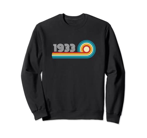 Vintage 1933 número de año de nacimiento retro divertido cumpleaños 1933 Sudadera