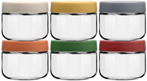 EONJOE 8oz Small Glass Containers with Lids,1 Cup Meal Prep Jars ...