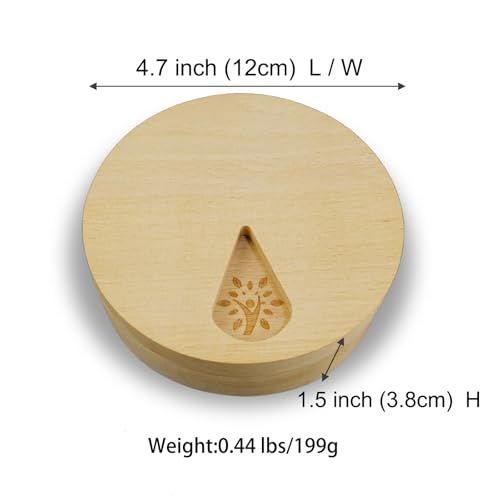 Image of Wood Weekly Pill Organizer for Medicine Vitamin,Arthritis Friendly 7-Day Pill Box Medium Compartments Holder,Daily Portable Travel Pill Case