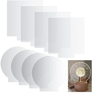Gaomoeny 8 Stück Transparente Acrylplatten RZL-071