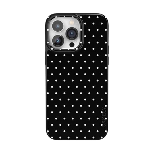 Casely iPhone 14 Pro Max Case | On the Dot | Black Polka Dot | Compatible with MagSafe | Classic Ultra Thin Design