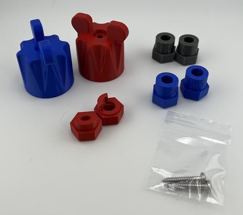 Image of Ergonomic Tap Handles for Recesssed RV Exterior Showers, Custom desiged knob adapters fit Any Quick-Connect Shower