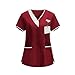 SCRRMZO Scrubs For Women Set Scrubs For Women Set V-Neck Top & Pants Medical Scrub Nurse Uniform Clinical Modern Suit with 4 Pockets