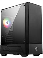 MSI MAG Forge 111R Mid-Tower ATX Gehäuse (2X USB 3.0 Anschluss, 1x 120mm A-RGB Fan mit Controller im Lieferumfang, schwarz, RGB)