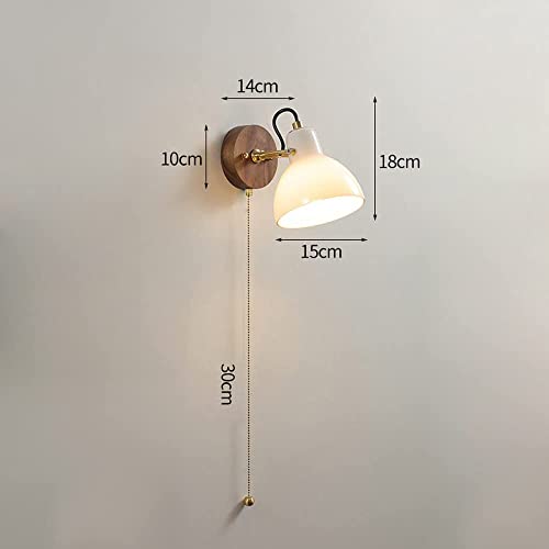 Aplique de pared de lectura con interruptor de cadena para apagar sin levantarte 8