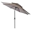 Helios&Hestia 270 cm dubbele punt markt tuin parasol terrasparasol marktscherm tafelscherm tuinscherm met zwengel en…