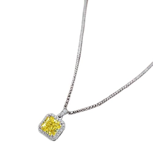 Colliers avec pendentif moissanite en argent 925 véritable et rubis pour femmes