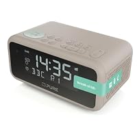 Pure Elan Sleep DAB Radio Alarm Clock, Bedside, FM & Bluetooth 5.3 | 1.4 auto-dimming display | 6 Watt stereo | 2x 1.5 drivers | 80 presets | headphone output | USB-C 5V/0.5A