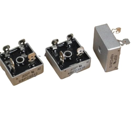 Diodo de puente GPP KBPC5010 1000V 50A, rectificador monofásico eficiente de 10 piezas