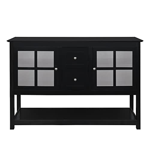 Viby Kitchen Credenza & Sideboard Buffet Storage Cabinet With 2 Doors & Storage Shelves 52 Inch Entryway Serving Storage Cabinet #TOP7