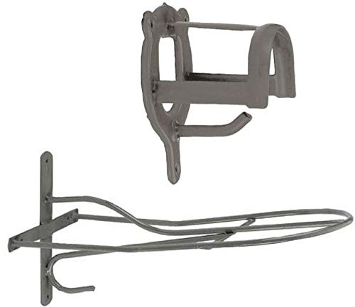Cajou Set aus Sattelhalter und Trensenhalter sehr stabil und robust (dunkelgrau) Cover