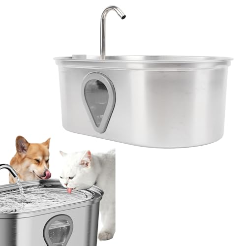 Bebedero automático para gatos y perros 3.5L acero inoxidable miniatura 6