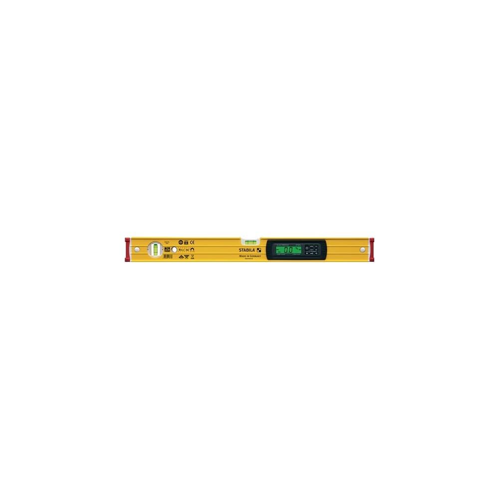 Stabila Elektronische Magnet-Wasserwaage TECH 196 M, 183 cm, 2 Digital-Displays, Messbereich: 0° – 360° (4 x 90°), Anzeige-Modi: °,%, mm/m, in/ft, Schutzklasse IP 65, Seltenerd-Magnetsystem, Gelb