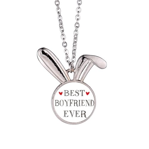 Collier pendentif lapin Best Friend Ever bijou amitié femme médaillon gravé