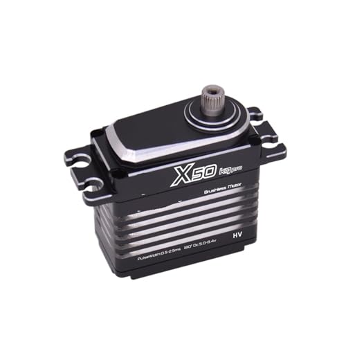 50KG High Torque High Pressure CNC Aluminum Shell Metal Gear Brushless Waterproof 1/8 Scale Large Model Servo image 4