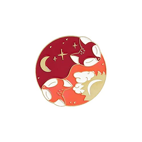 Broche en alliage animal renard au fini métal soigné pour costume chic