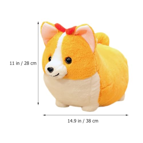 Peluche Corgi en coton PP doux comme coussin de canapé orange - 2