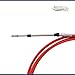 WATERLONG Boat Throttle Control Cable 11.5 Feet (2pcs Red) Outboard Rotary Steering Cable for Most Single Station Boats