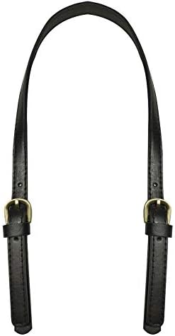 Miniatura 9 de 2 asas de cuero sintético para bolso, correa de hombro de cuero ajustable, correa de hombro de cuero negro, repuesto para bolso cruzado, Negro -