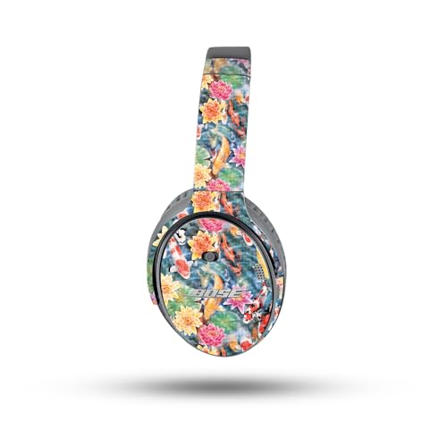 Image of MightySkins Carbon Fiber Skin Compatible with Bose QuietComfort 35 II Headphones - Koi Pond | Protective, Durable Textured Carbon Fiber Finish | Easy to Apply, Remove, and Change Styles