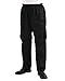 Men's and Women's Black Cargo Style Chef Pants Baggy Kitchen Uniforms Work Chef's Pants BlackPocket L