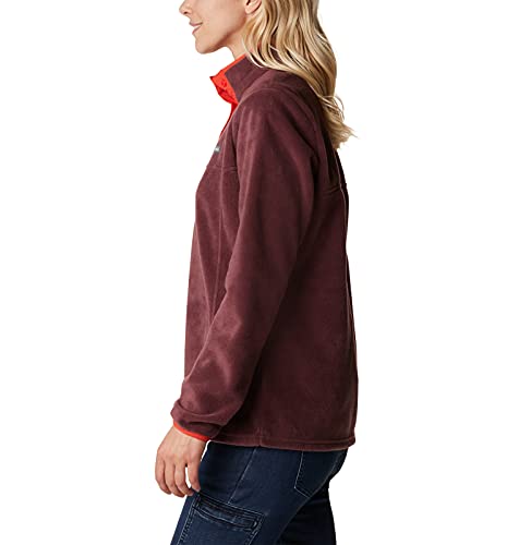 Image of Columbia Womens Benton Springs Half Snap II Pull Over Fleece Jacket, Dark Stone /Canoe /Vintage Blue, 3X