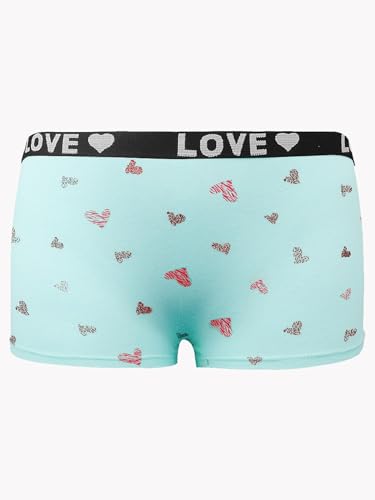 4/6 Pack Girls Cotton Underwear Soft Hipster, Breathable No Ride Up Elastic Waist for Tweens 8-12, Everyday Wear4