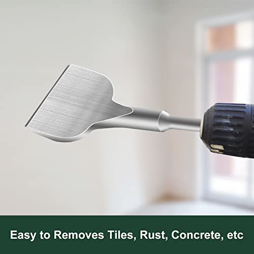 LEBAHAN Tile Chisel SDS Plus, [165x75 mm] 25° Bending, Removing Tile Chisel, Professional for All SDS Plus Impact Hammers and Electric Hammers
