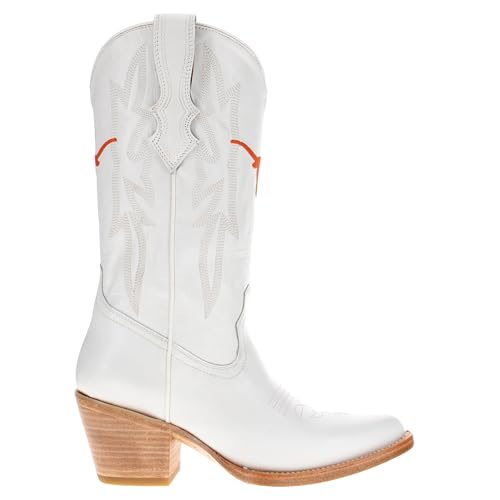 Vaccari Women's Leighton Genuine Leather NCAA League Embroidery Pointed Toe Cowgirl Boots3