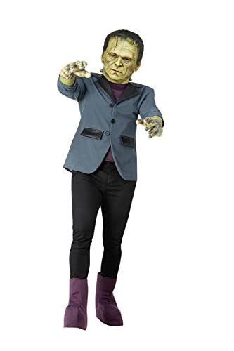 Smiffys Universal Monsters Frankenstein Costume, Adults Jacket, Mock Top, Latex Mask & Gloves