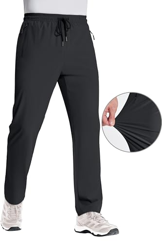 MAGNIVIT Men's Sweatpants with Zipper Pocket Lightweight Quick Dry Athletic Pants Elastic Waist Casual Jogger Gym Hiking Pant4