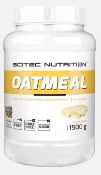 Pack de 2 - Harina de Avena Integral Instantánea Sabor Plátano (Bote de 1500 g) – Formato Max de Nutrición Deportiva y Desayunos – Lote de 3000 g (3 kg)