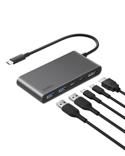Hub USB-C Belkin multiport pour installer un bureau mobile sur Chromebook