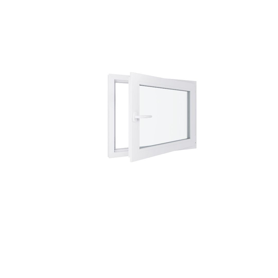 Ventana de PVC – Triple acristalamiento – Tiro derecho – Blanco – Ancho x altura: 900 x 700 mm
