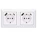 Produktbild Jung SCHUKO USB-Steckdose Typ AC (3A) Komplett-Set Serie AS: 2x Steckdose A152015CAWW und 2-fach Rahmen AS582WW Alpinweiß