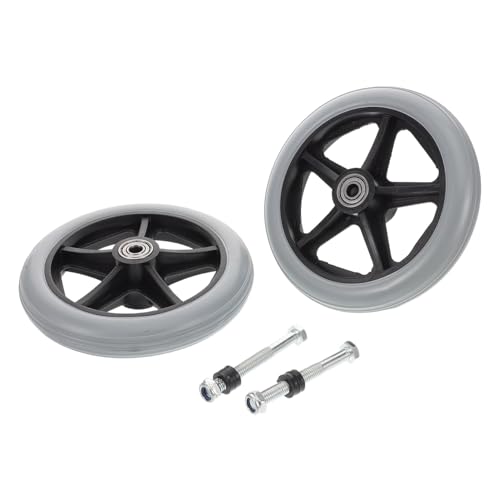 HIAKDOFT 2個車椅子用前輪交換パーツ 軽量設計で取り付け簡単 スムーズな方向制御対応 フロントキャスター ローラー 車椅子用品