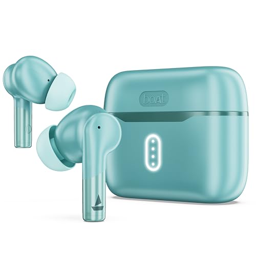 Boat Airdopes 141 Gen 2 (2025), 4 Mics ENx Tech, 48 Hrs Playback, Free Music Streaming, Fast Charge, Low Latency, IPX4, v5.4 Bluetooth Earbuds, TWS Ear Buds Wireless Earphones with mic (Teal)