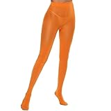 Yilanmy Tights for Women Solid Colored Tights Semi Opaque Footed Pantyhose 70 Denier High Waisted