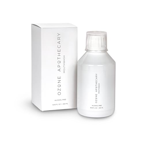 Ozone Apothecary Mouthwash + Tooth Oil | 2-in-1 Formula | Oil Pulling Solution | Alcohol and Fluoride Free | Ozone Sunflower Seed Oil with Peppermint for a Fresh, Healthy Mouth