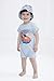 Hot Wheels Newborn Baby Boys Romper and Bucket Sun Hat Outfit Set Pastel Blue 0-3 Months