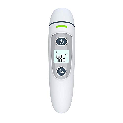 Ear Forehead Thermometer,Medical Digital Forehead Thermometer, 35 Memory Recall, Tricolor Fever Alarm,Forehead Thermometer