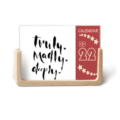 Calendrier de bureau 2022 Truly Madly, le cadeau idéal avec citations inspirantes
