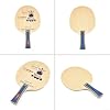 Wood Table Tennis Racket Blade for Attack, Long Handle Beginner Paddle 5 Layer Pure Wood Construction for Improved Control Power