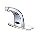 Produktbild HUIJIN1 Automatischer Sensor-Touch-freier Becken-Wasserhahn, Infrarot-Sensor-Motion-aktivierter Waschbecken mit Lochdeck-Deck-Deck-Plattentemperatur-Griff, einfache Installation, Blei-frei, Chrom