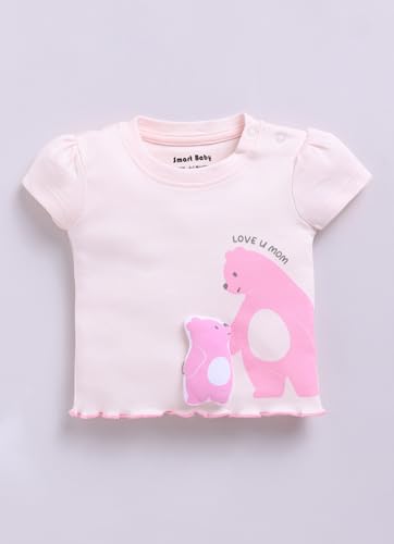 Image of Smart Baby 100% Cotton Interlock Fabric T-Shirt and Shorts Set for Baby Girls - Soft, Lightweight, Comfortable (Pack of 1)