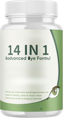 Formule Avancée pour les Yeux 14 en 1, Santé Visuelle et Concentration, Clarté et Confort Visuels Quotidiens