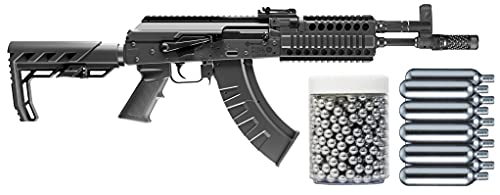 ArmyBoy Crosman CAK1 Full-Auto - CO2-Powered .177 Cal BB Air Rifle - 1400 RPM at 430 FPS | Includes - Speed Loader | Optional Bundles