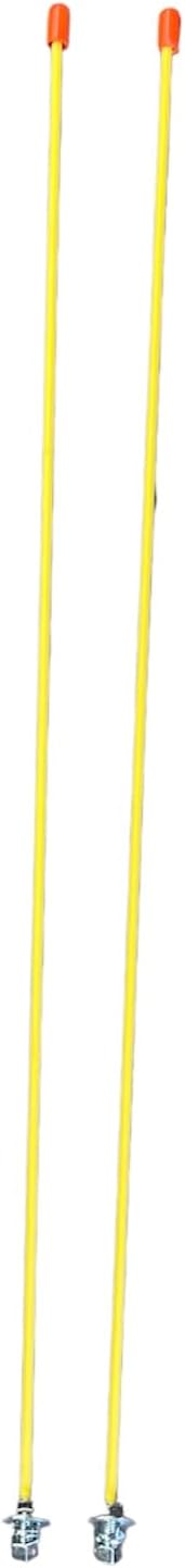 JLP 7' Foot 5/16 Snow Trailer Marker Poles Guides Set Yellow Cargo PWC Motorcycle RV Travel Trailer, Red