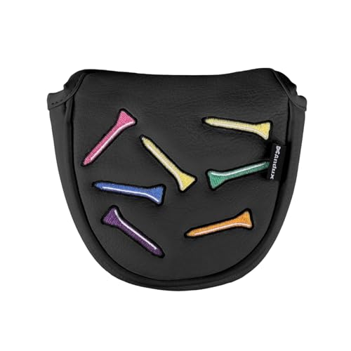 Couvre-tête de putter de golf en demi-cercle polyuréthane noir à fermeture magnétique