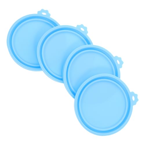 BESPORTBLE 4pcs Silicone Can Lids for Dog Food Pet Accessory Reusable Food Covers Compact Can Lids Easy Open Seal